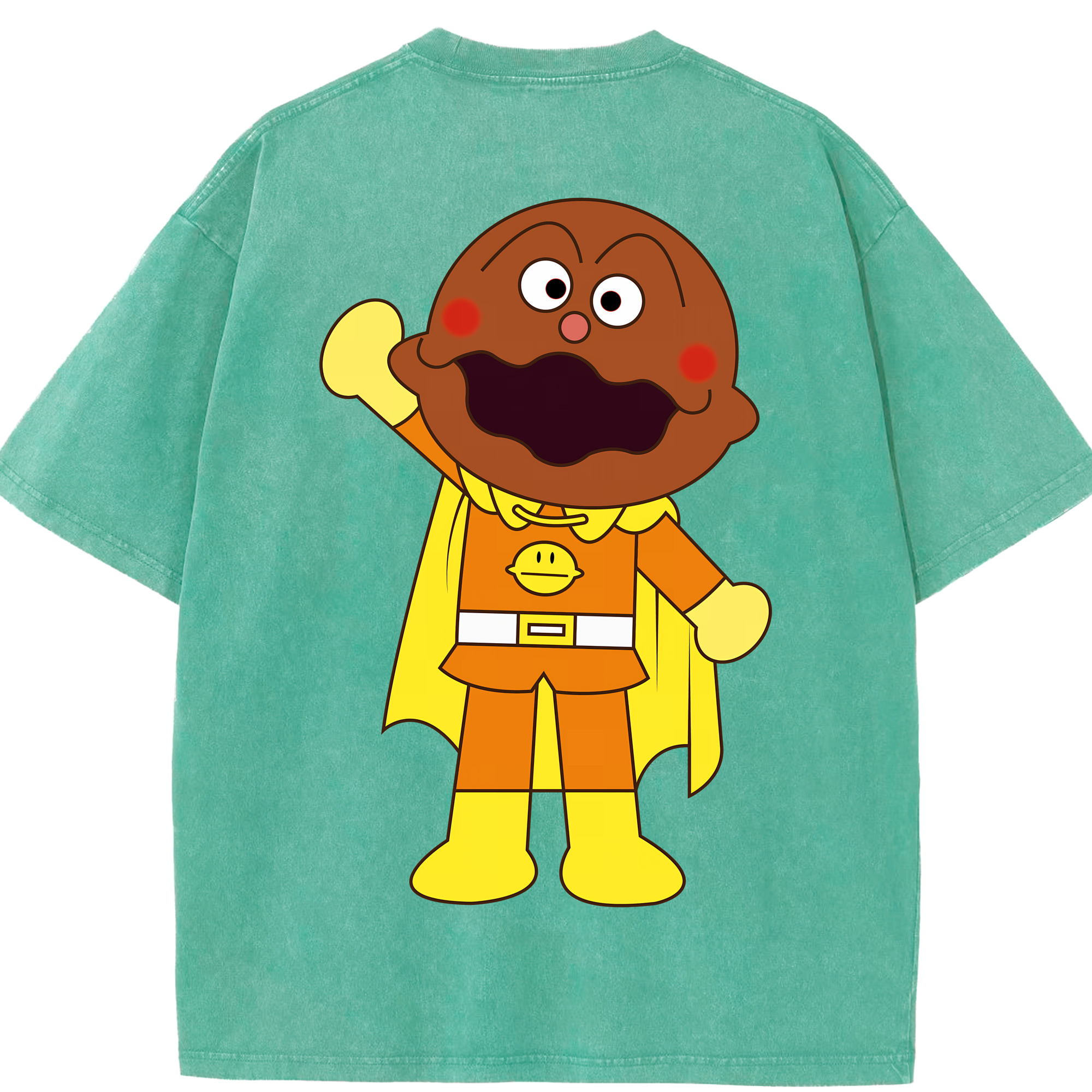 （画像用） アンパンマン Anpanman 綿100% ヴィンテージ風 半袖Tシャツ（背面プリント）